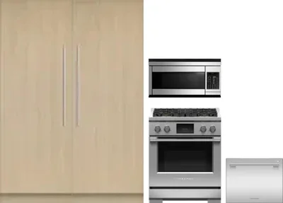 5 Piece Package Includes Refrigerator, Freezer, Range, Microwave And Dishwasher